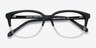 Escapee Clear & Black AcetateEyeglass Frames from EyeBuyDirect, Closed View