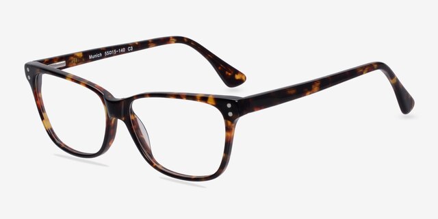 Munich Tortoise AcetateEyeglass Frames from EyeBuyDirect, Angle View