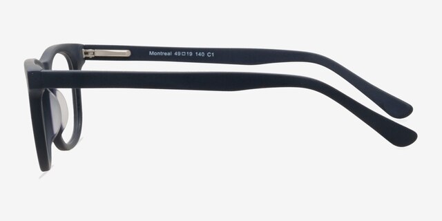 Montreal Matte Navy AcétateMontures de lunettes de vue d'EyeBuyDirect, Vue de Côté