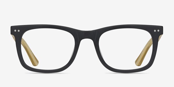Montreal Matte Black Acétate Montures de lunettes de vue