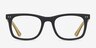 Montreal Matte Black AcétateMontures de lunettes de vue d'EyeBuyDirect, Vue de Face