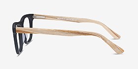 Montreal Matte Black Acétate Montures de lunettes de vue d'EyeBuyDirect, Vue de Côté