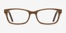 Mesquite Brown & Striped Wood-textureEyeglass Frames from EyeBuyDirect, Front View