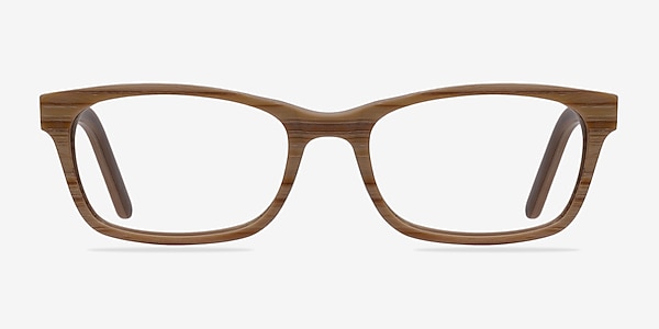 Mesquite Brown/Striped Wood-texture Eyeglass Frames