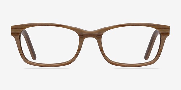 Mesquite Brown/Striped Wood-texture Eyeglass Frames