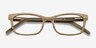Mesquite Brown & Striped Wood-textureEyeglass Frames from EyeBuyDirect, Closed View