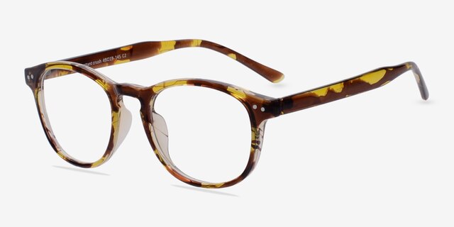 Instant Crush Tortoise PlasticEyeglass Frames from EyeBuyDirect, Angle View