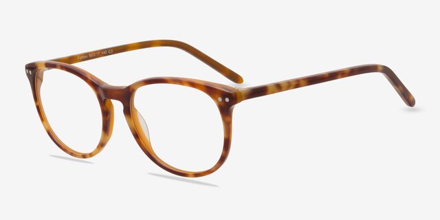 Fiction Tortoise AcetateEyeglass Frames from EyeBuyDirect, Angle View