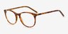 Fiction Tortoise AcetateEyeglass Frames from EyeBuyDirect, Angle View