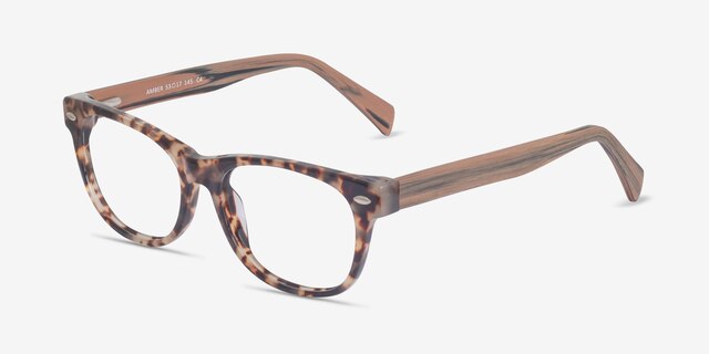 Amber Ivory & Tortoise AcetateEyeglass Frames from EyeBuyDirect, Angle View