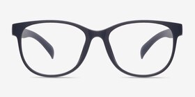 Warren Matte Navy Plastique Montures de lunettes de vue d'EyeBuyDirect, Vue de Face