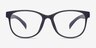 Warren Matte Navy PlasticEyeglass Frames from EyeBuyDirect, Front View