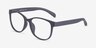 Warren Matte Navy PlasticEyeglass Frames from EyeBuyDirect, Angle View