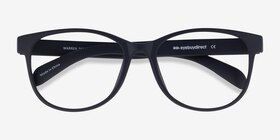 Warren Matte Navy Plastique Montures de lunettes de vue d'EyeBuyDirect, Vue Rapprochée