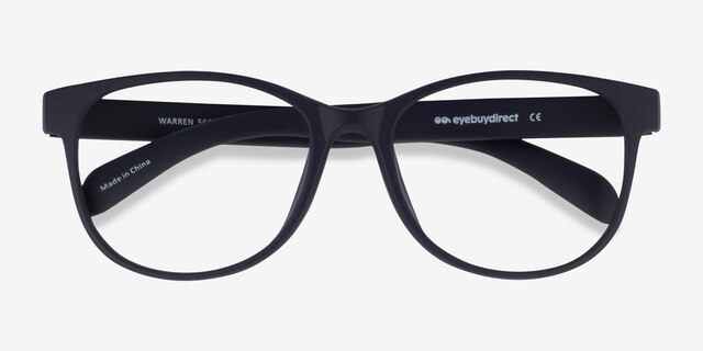 Warren Matte Navy PlasticEyeglass Frames from EyeBuyDirect, Closed View