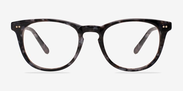 Flume Gray & Floral AcetateEyeglass Frames from EyeBuyDirect, Front View