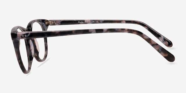 Flume Gray & Floral AcetateEyeglass Frames from EyeBuyDirect, Side View