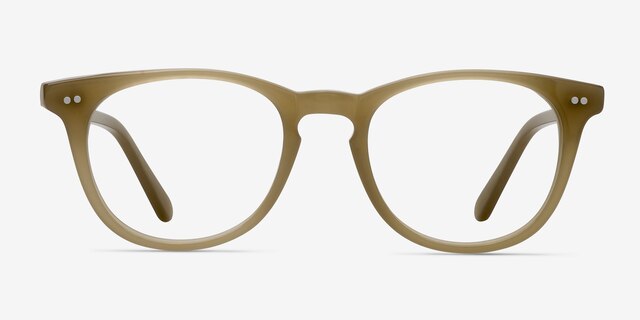 Flume Taupe AcetateEyeglass Frames from EyeBuyDirect, Front View