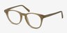 Flume Taupe AcetateEyeglass Frames from EyeBuyDirect, Angle View