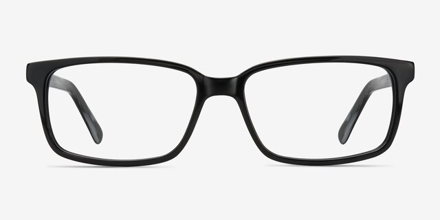 Denny Black & Gray AcetateEyeglass Frames from EyeBuyDirect, Front View