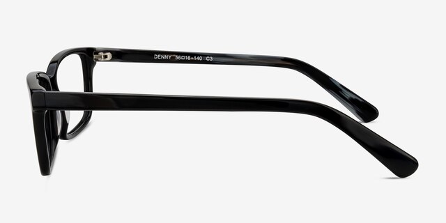 Denny Black & Gray AcetateEyeglass Frames from EyeBuyDirect, Side View
