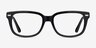 Little John Black AcetateEyeglass Frames from EyeBuyDirect, Front View
