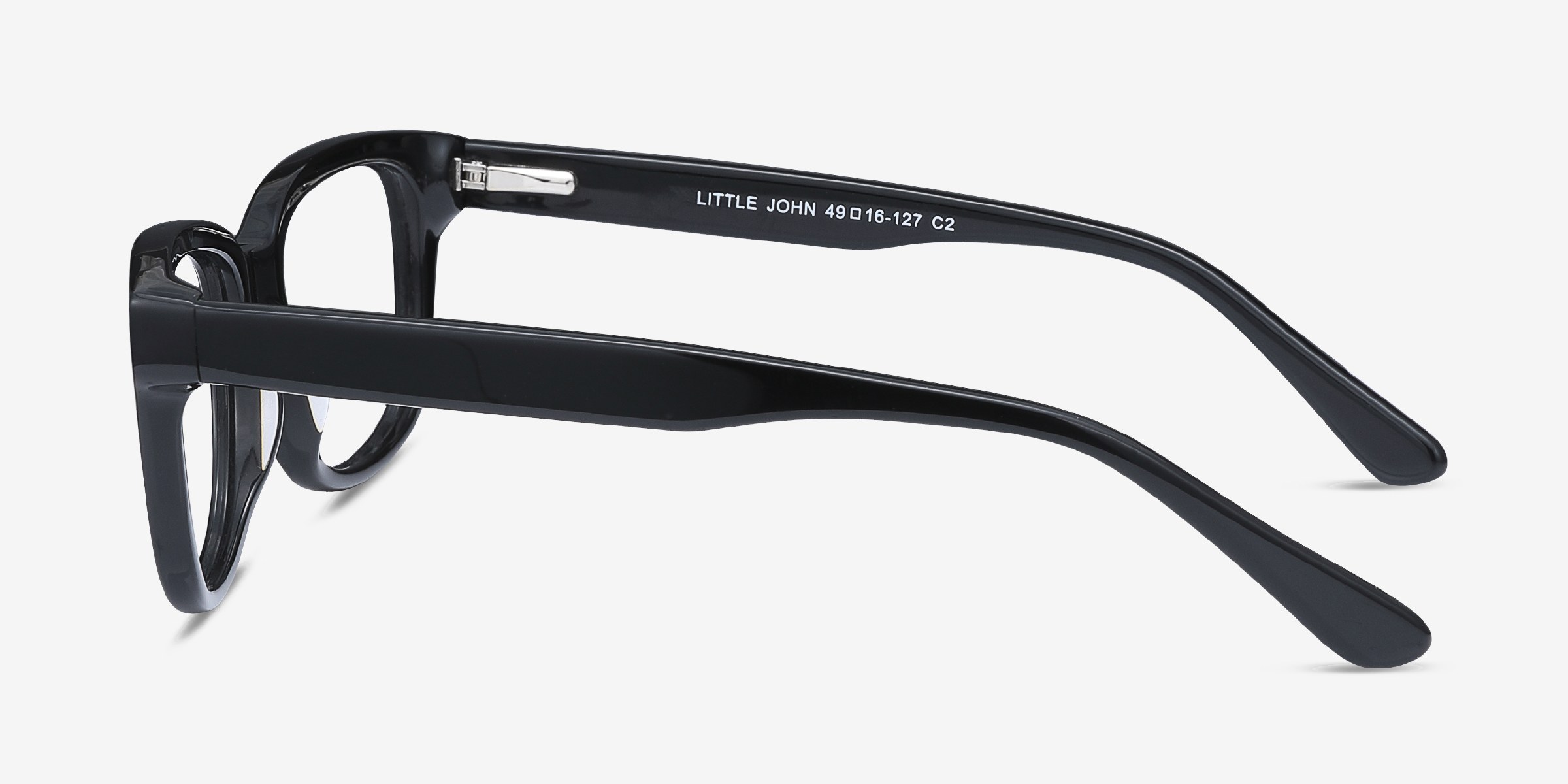 Little John Rectangle Black Full Rim Eyeglasses | Eyebuydirect