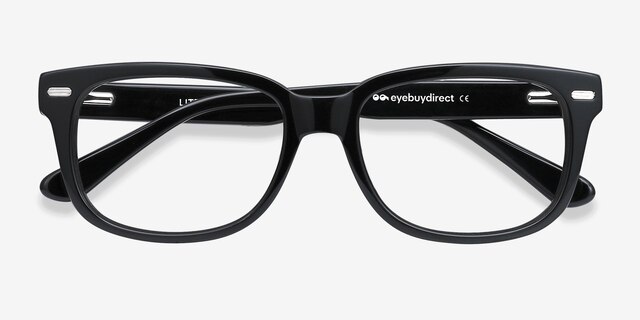 Little John Black AcetateEyeglass Frames from EyeBuyDirect, Closed View