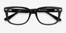 Little John Black AcetateEyeglass Frames from EyeBuyDirect, Closed View