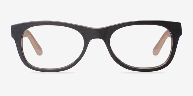 Little Panama Black AcetateEyeglass Frames from EyeBuyDirect, Front View