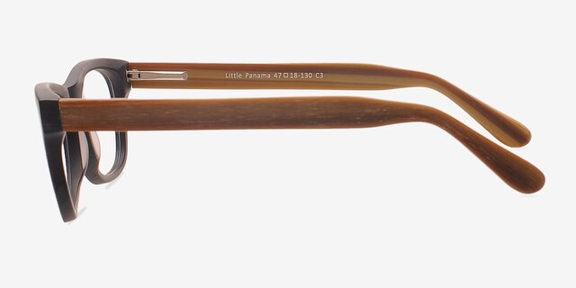 Little Panama Black AcetateEyeglass Frames from EyeBuyDirect, Side View
