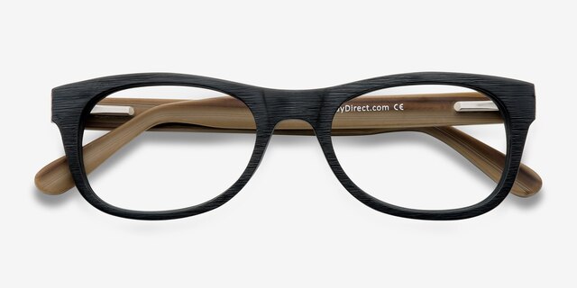 Little Panama Black AcetateEyeglass Frames from EyeBuyDirect, Closed View