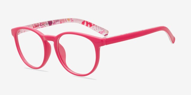 Little Chilling Pink PlasticEyeglass Frames from EyeBuyDirect, Angle View