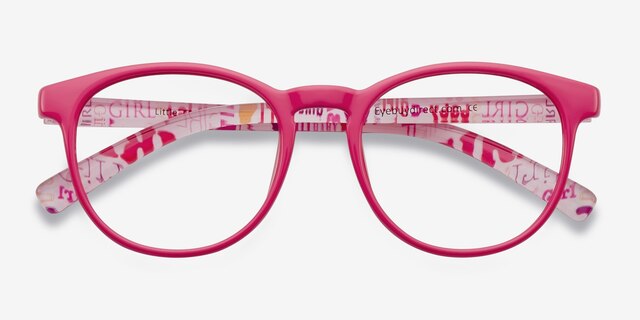 Little Chilling Pink PlasticEyeglass Frames from EyeBuyDirect, Closed View