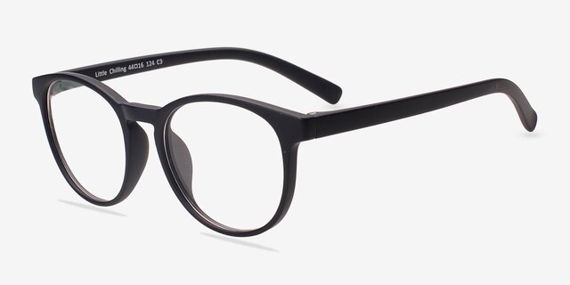 Little Chilling Matte Navy PlasticEyeglass Frames from EyeBuyDirect, Angle View