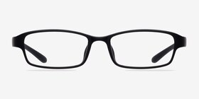 Little Preston Noir Plastique Montures de lunettes de vue d'EyeBuyDirect, Vue de Face