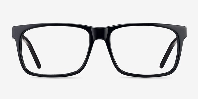 Sydney Black AcetateEyeglass Frames from EyeBuyDirect, Front View