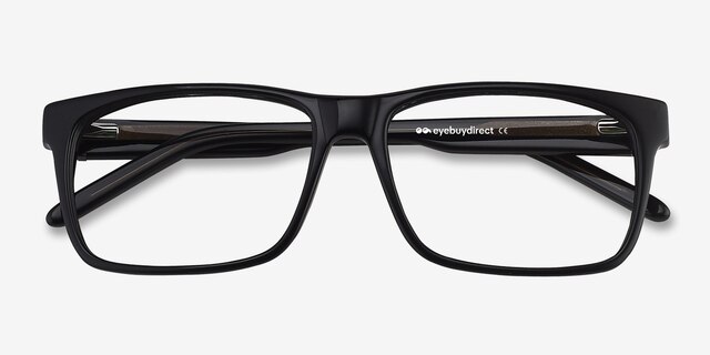 Sydney Black AcetateEyeglass Frames from EyeBuyDirect, Closed View