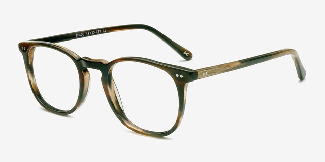 Shade Macchiato AcetateEyeglass Frames from EyeBuyDirect, Angle View