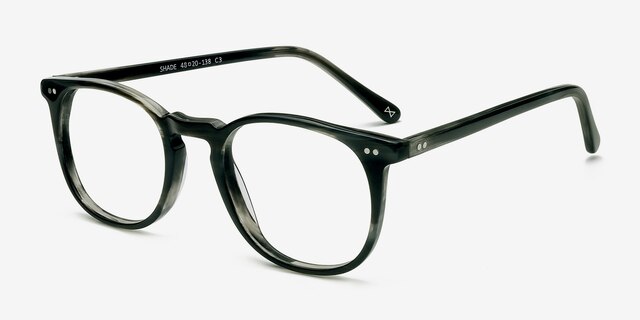 Shade Striped Granite AcetateEyeglass Frames from EyeBuyDirect, Angle View