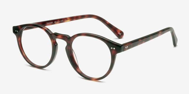 Theory Warm Tortoise AcétateMontures de lunettes de vue d'EyeBuyDirect, Vue d'Angle