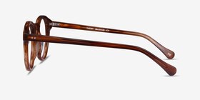 Theory Cognac Acétate Montures de lunettes de vue d'EyeBuyDirect, Vue de Côté