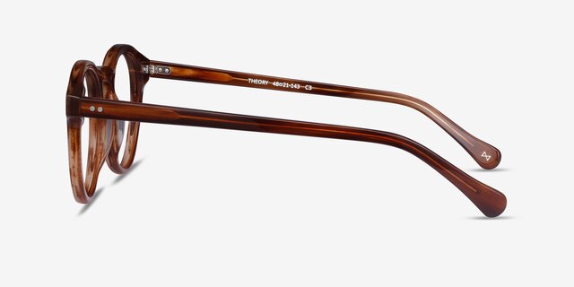Theory Cognac AcetateEyeglass Frames from EyeBuyDirect, Side View
