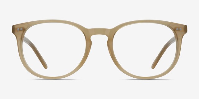 Aura Matte Champagne AcetateEyeglass Frames from EyeBuyDirect, Front View