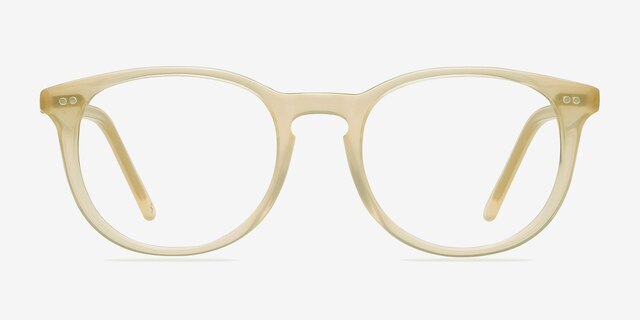 Aura Frosted Vanilla AcetateEyeglass Frames from EyeBuyDirect, Front View