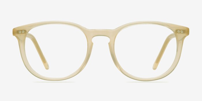 Aura Frosted Vanilla Acetate Eyeglass Frames from EyeBuyDirect