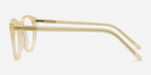 Aura Frosted Vanilla AcetateEyeglass Frames from EyeBuyDirect, Side View