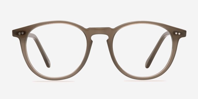 Prism Taupe AcetateEyeglass Frames from EyeBuyDirect, Front View