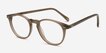 Prism Taupe AcetateEyeglass Frames from EyeBuyDirect, Angle View