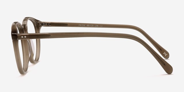 Prism Taupe AcetateEyeglass Frames from EyeBuyDirect, Side View